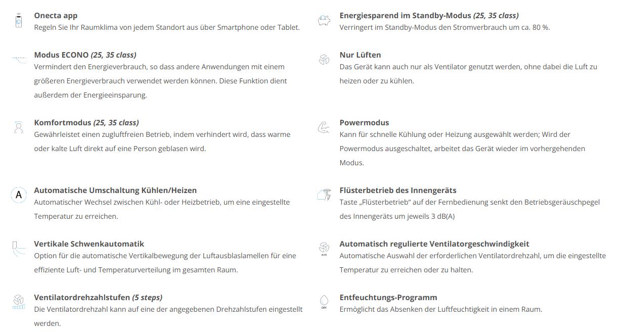 Klimaanlage Daikin Sensira