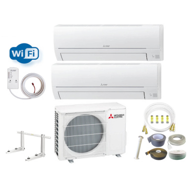 Mitsubishi MultiSplit Duo 2x 3,4 kW - 2x MSZ-HR35VFK2 -...