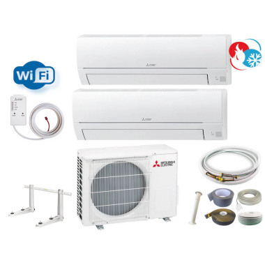 Mitsubishi MultiSplit Duo 2x 3,4 kW - 2x MSZ-HR35VFK2 -...