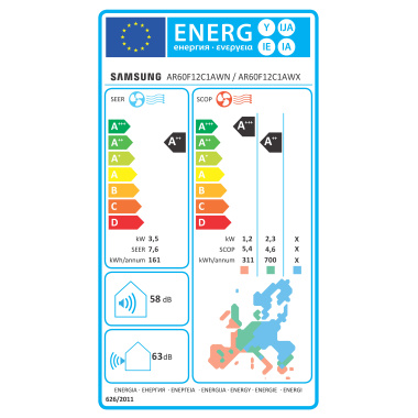 Samsung AR60F12C1AW Wind-Free Comfort 3,5 kW WiFi