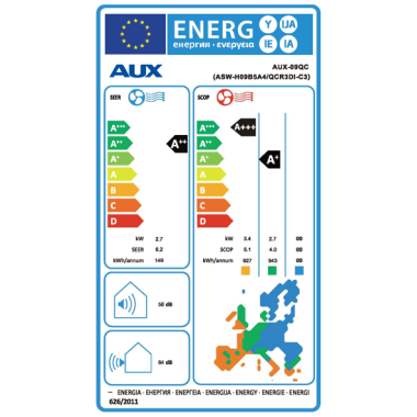 AUX Q-Smart AUX-09QC 2,7 kW Optional Quick Connect und Konsole