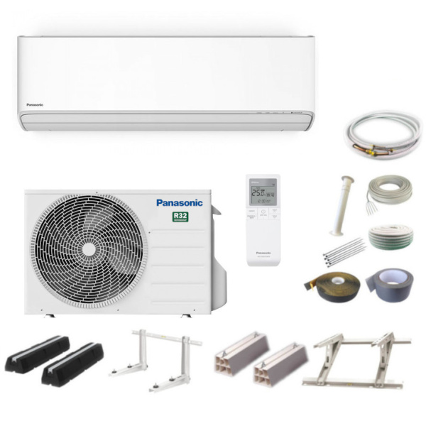 Panasonic Etherea Mattweiß KIT-Z25-CKE 2,5 kW mit Montageset Optional