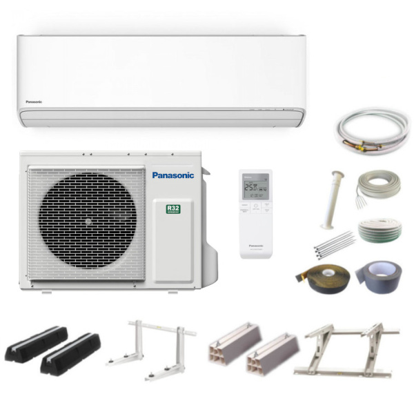 Panasonic Etherea Mattweiß KIT-Z50-CKE 5,0 kW mit Montageset Optional