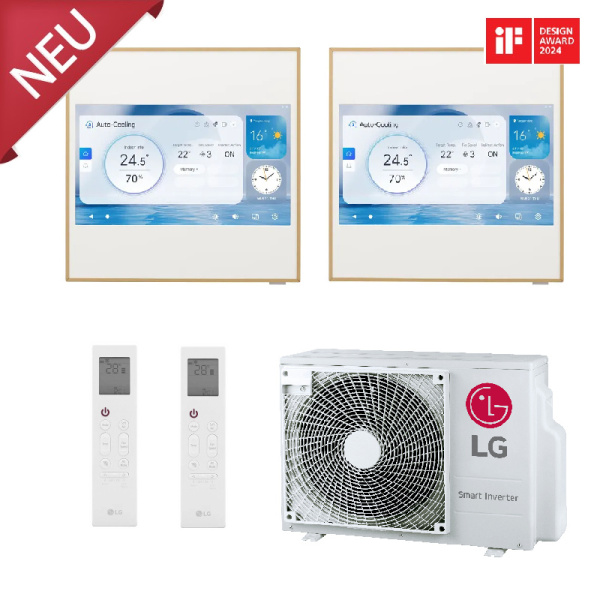 Multisplit LG Artcool Gallery LCD 1x 3,5 kW  1x 2,5 kW+ MU2R17