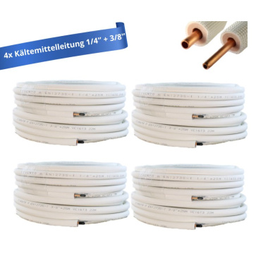 4x TIVENTO FLEX Klimaanlage Kältemittelleitung Set...