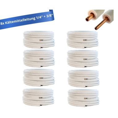 8x TIVENTO FLEX Klimaanlage Kältemittelleitung Set...