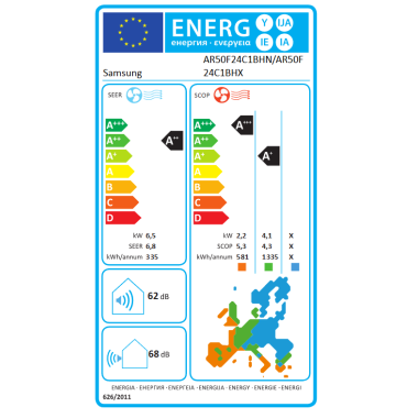 Samsung Luzon AR50F24C1BHN 7,0 kW opt. Montageset
