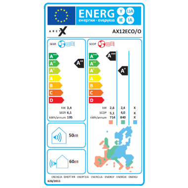 ArctX Klimaanlage Eco AX12ECO 3,4 kW