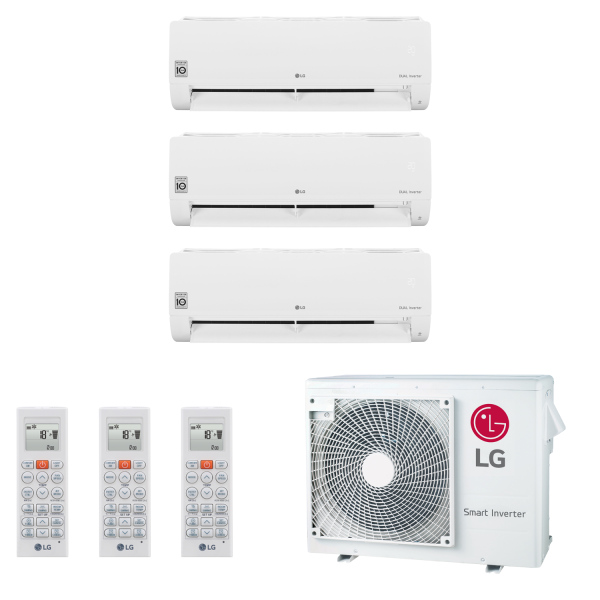 LG Multisplit Trio MU3R19 + 2x S09ET 2,5 kW + S12ET 3,5 kW + WiFi