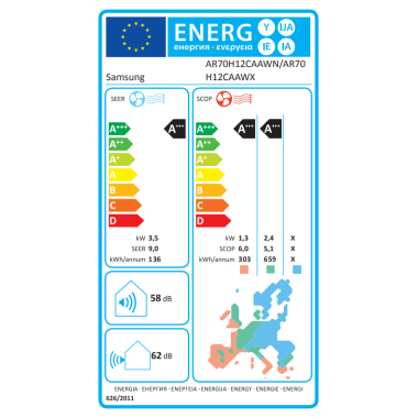Samsung Wind-Free Premiere+ AR70H12CAAWN 3,5 kW