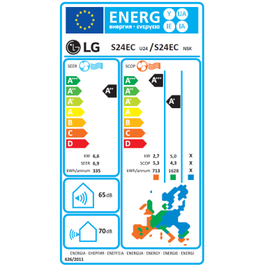 LG Standard EZ24CYN 6,6 kW WiFi mit Montageset und Konsole (Optional)